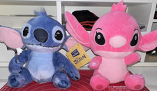 Disney Lilo  Stitch Stitch  Angel Plush Stuffed Animals Set 2 Small 6-14"