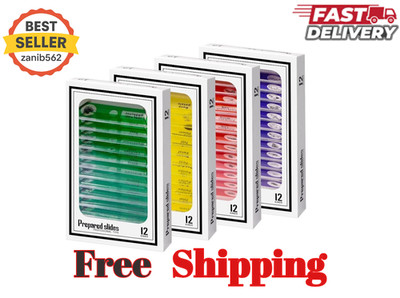 48 Pcs Prepared Microscope Slides Specimen Animals Insects Plants Flowers Sample