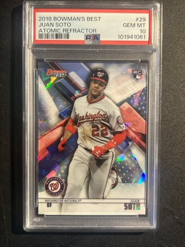 2018 Bowman's Best Juan Soto Rookie Atomic Refractor PSA 10