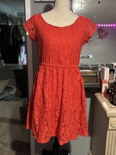 Xhiliration Red Lace Dress