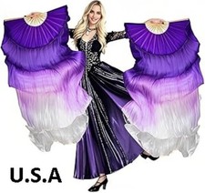 Belly Dance Silk Fan Veils 100 1.8m Top Quality USA Store