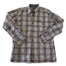 Vintage Tommy Hilfiger Long Sleeve Button Front Plaid Shirt Men's XL Gray Red