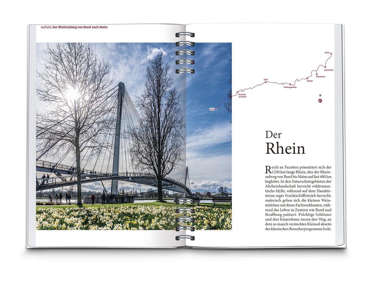 Thumbnail - Kompass Radreiseführer Rheinradweg Von Basel Bis Mainz Kompass-karten