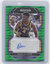 2022 Panini Prizm Draft Picks #DP-DAY Darius Days Green Pulsar Auto #/25