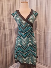 Vintage B.Kool Y2K Dress Womens Size Small Stretch Summer Spring Geometric