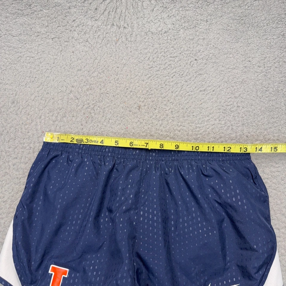 Pantalones Cortos para Correr Universidad de Illinois Para Mujer Pequeños Azul Nike Correr Gimnasio Drifit Foto 2 de 4