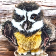 Hoot Owl Stuffed Animal Plush Toy Realistic Big Eyes Douglas Cuddle Toys 3629