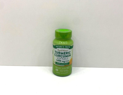 NEW Nature's Truth Rapid Release Turmeric Curcumin Softgels 1600 MG SEALED 2027