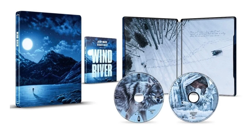 WIND RIVER - WALMART EXCLUSIVE 4K UHD BLURAY LIONSGATE STEELBOOK *NEW & SEALED!* - Image 2 of 4