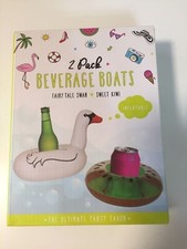 2 Pack Beverage Pool Floats/Boats - Unicorn  Watermelon - 2 pack