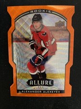 20-21 UD Allure Hockey Rookie Orange Slice Parallel 86 Alexander Alexeyev
