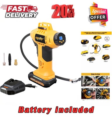Cordless Tire Inflator Air Compressor for Dewalt 20V Max Battery 160PSI Portable
