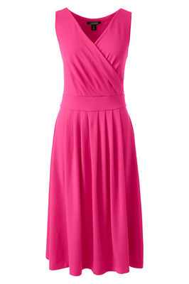 Lands End Women's Fit and Flare Dress Hot Pink New | eBay