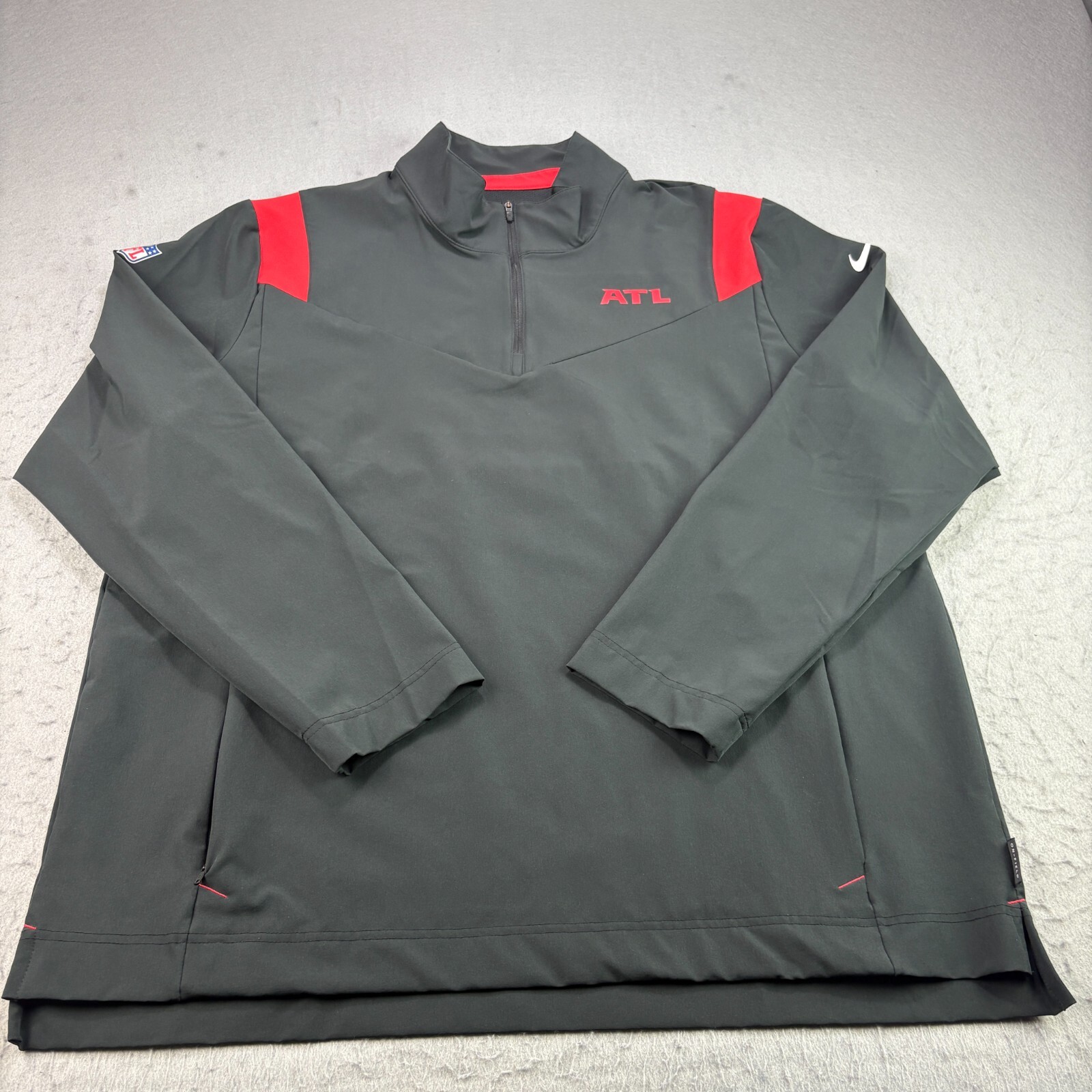 SACAI X NIKE Atlanta Falcons Nike Giacca Uomo XL Nero On Field Giacca a Vento 1 4 Zip Pullover