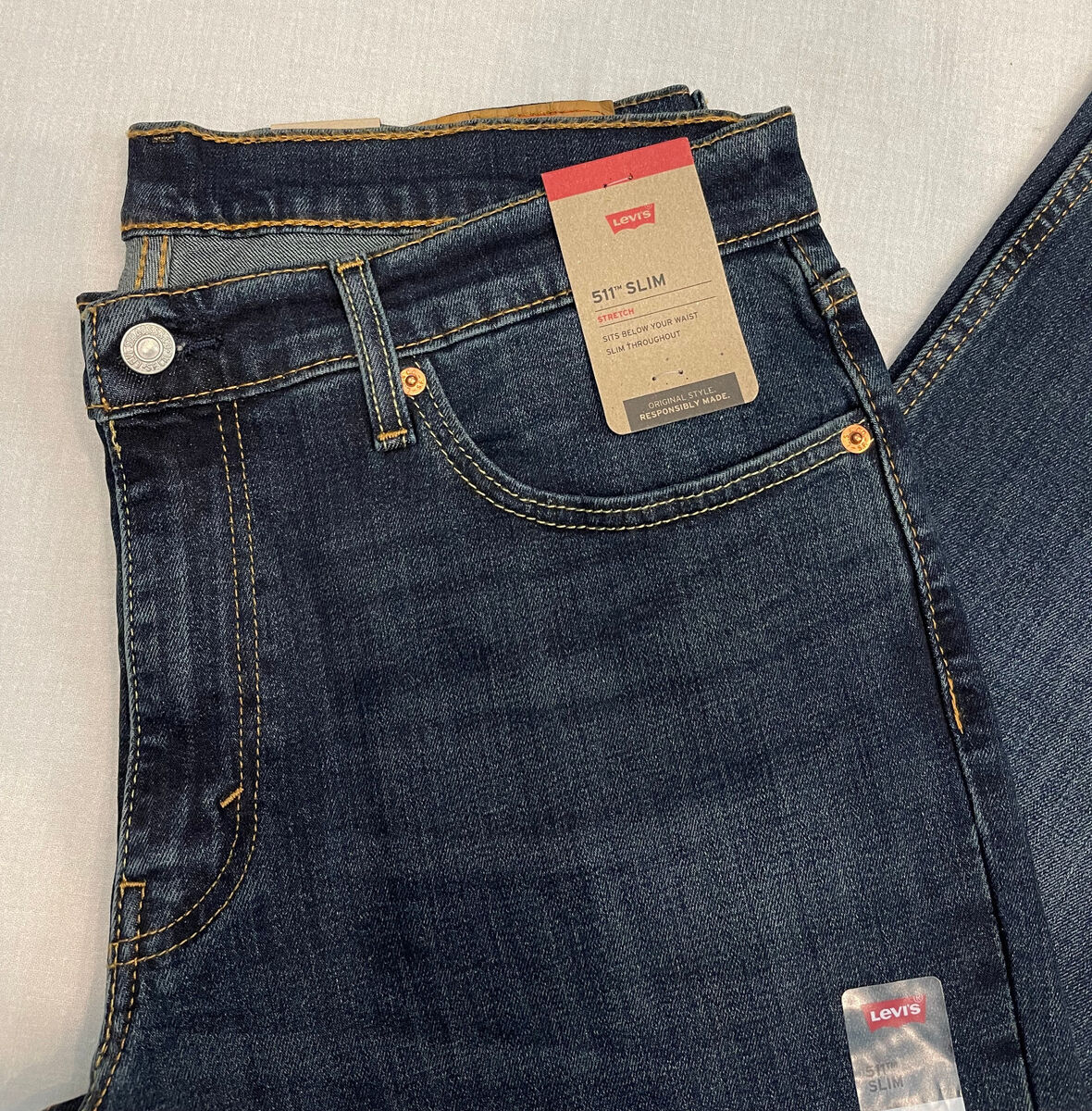 Levis 511 Mens Slim Fit Stretch Jeans 36X29 Dark Blue W36L29 Levis 511 Mens Slim Fit Stretch Jeans 36X29 Dark Blue W36L29