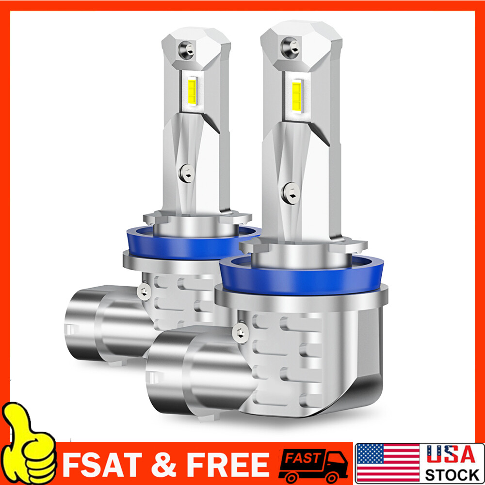 H11 LED Fog Light Bulb 6000K White High Power Driving Lamps Kit