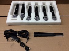 6-mic Adjustable Frequency Wireless Uhf Microphone System/metal