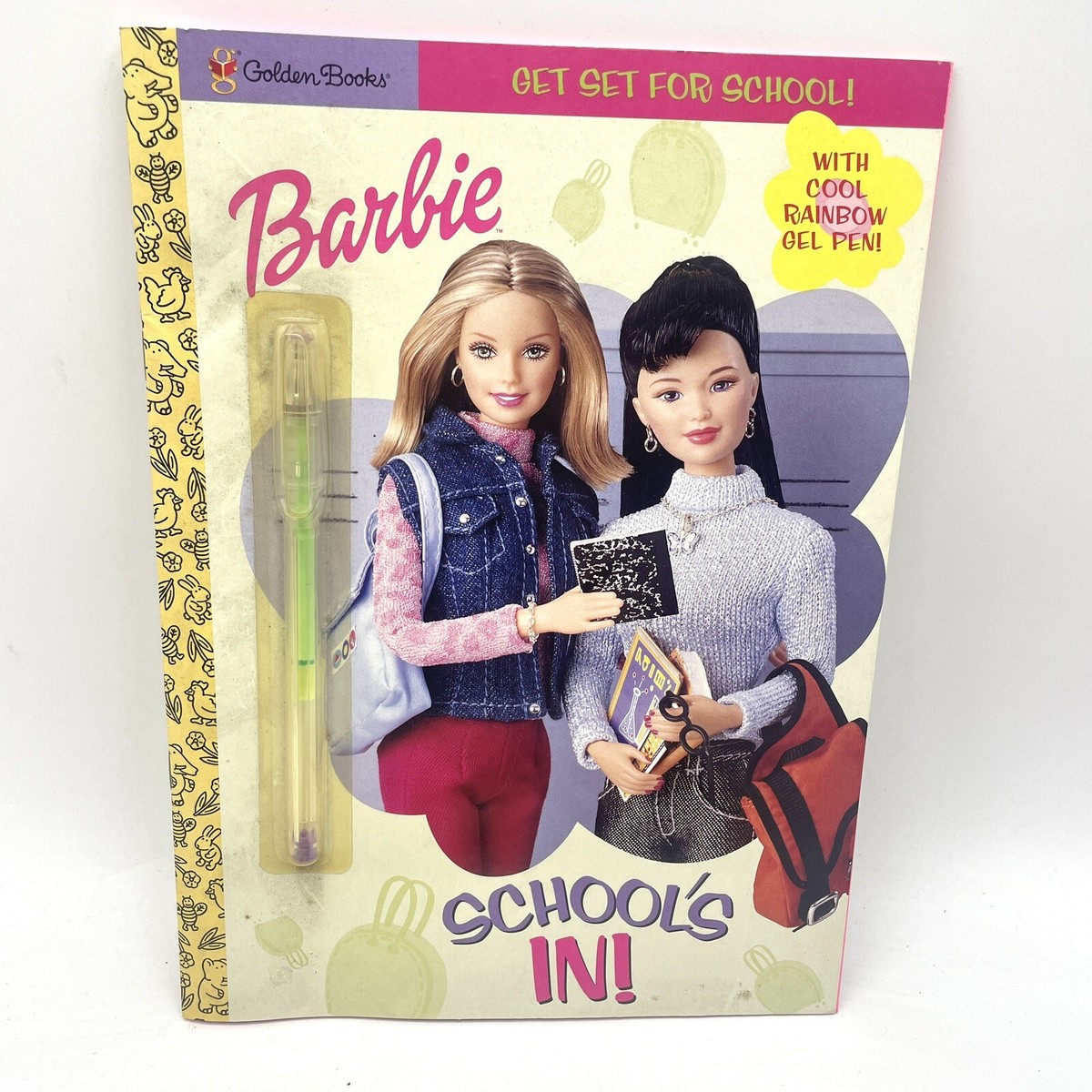 Barbie 2002 Schools In Golden Book Mattel Unused Vintage Worksheet