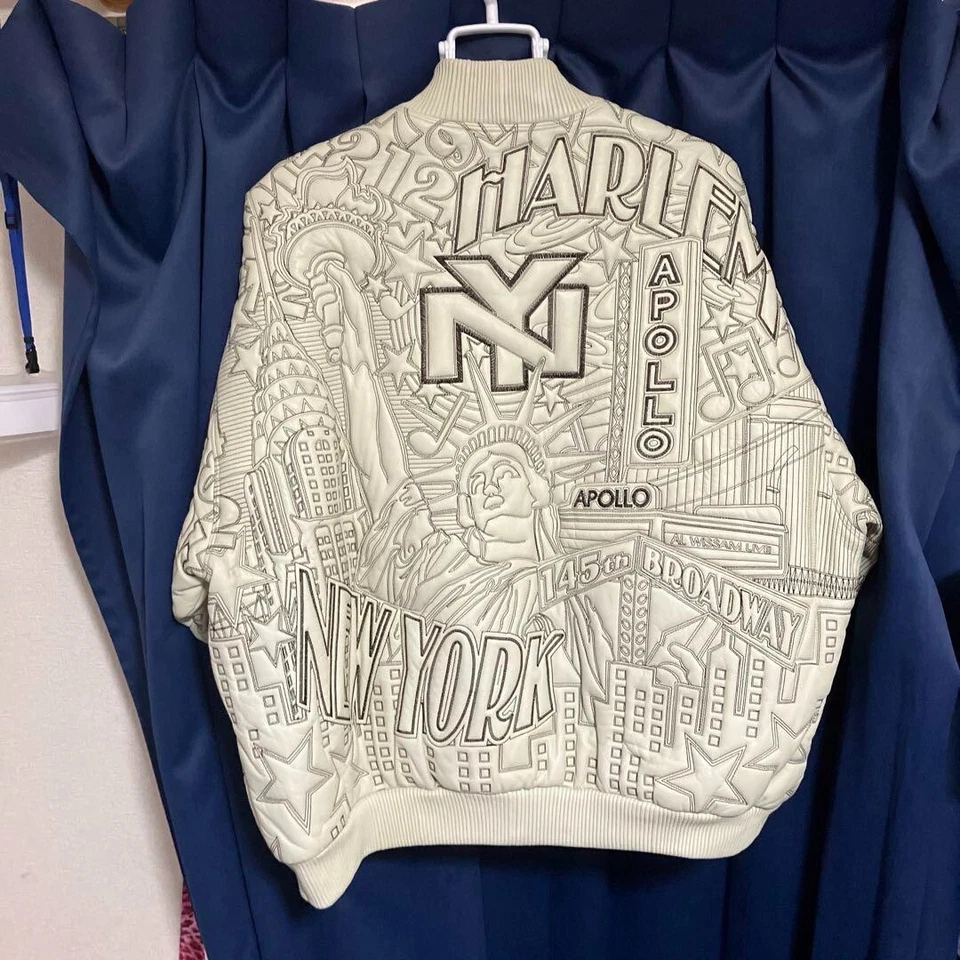 AL WISSAM leather embroidered all-over pattern jacket size 56 Statue Excellent - Image 2 of 4