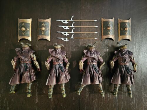 Easterling Warrior X4 LOT LORD OF THE RINGS ToyBiz Two Towers COMPLETE UNUSED - Picture 2 of 2