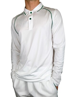 Castore SA Ls Polo / Brandneu mit Etikett / Weiß / UVP £50