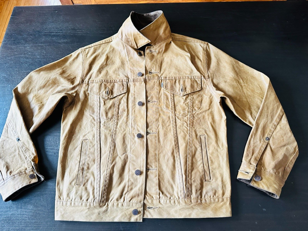 Filson x Levi's Oil Finish Trucker Jacket, Large, Made in Filson x Levi's Oil Finish Trucker Jacket, Large, Made in