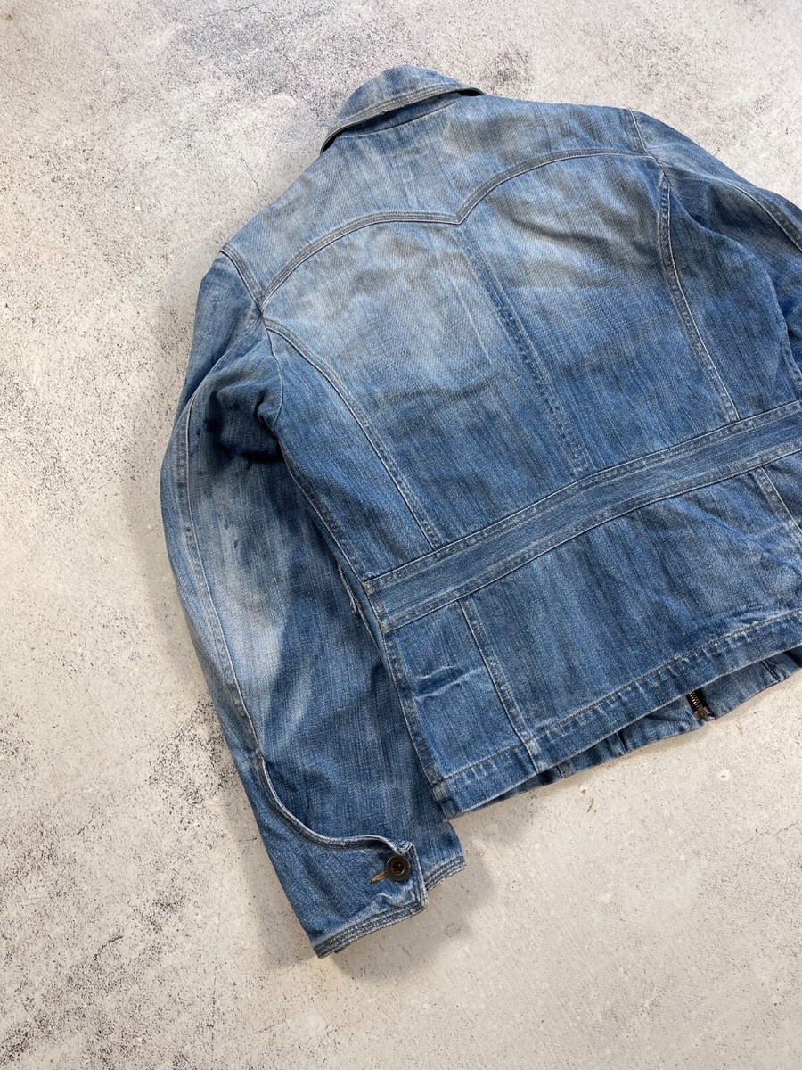 Just Cavalli by Roberto Cavalli Vintage 90s Jacket Blue Denim Zip