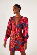 NWT Farm Rio Snake Garden Red Mini Dress L