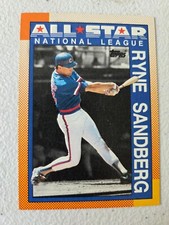1990 Topps Ryne Sandberg All-Star Baseball Card #398 + 2 Free Mystery Cards