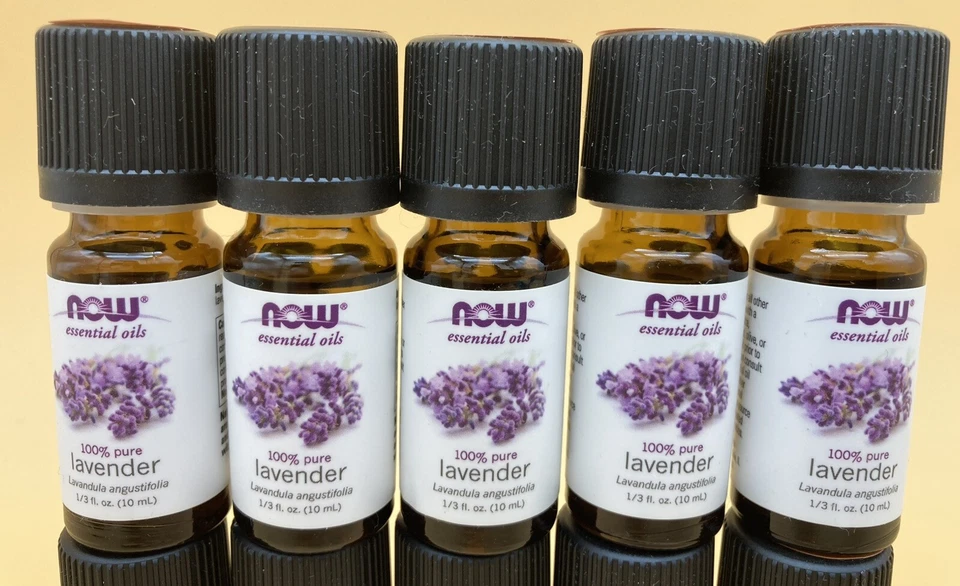 NOW 100% Pure Essential Lavender Oil (10) 10 ml Bottles Steam Distilled Oils - Image 2 of 4