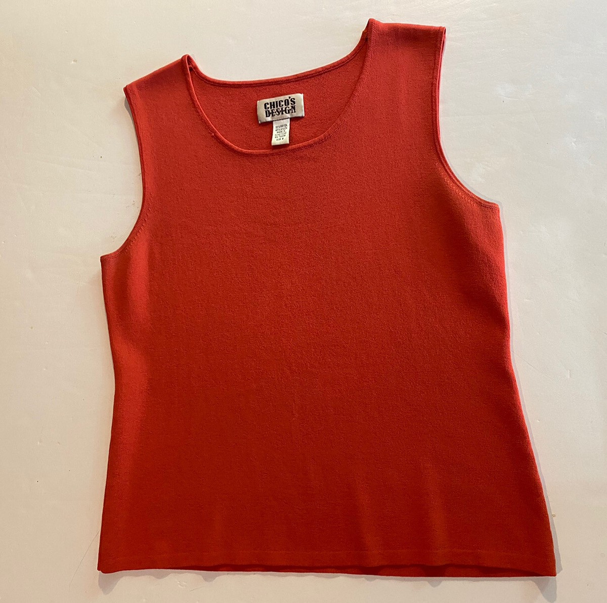 トップス Scallop Punching Knit Sleeveless (Red) 12-19-24-