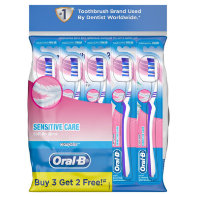 Oral-B Complete Sensitive Care (Extra Soft) Manual Toothbrush (5 Counts)