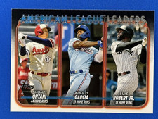 2024 Topps Series 1 #179 Ohtani / Garcia / Robert Jr AL League Leaders
