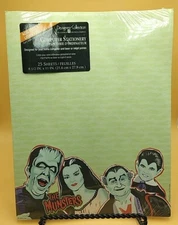 The Munsters Stationary Computer Paper 25 Sheets Sealed. Acid Free.