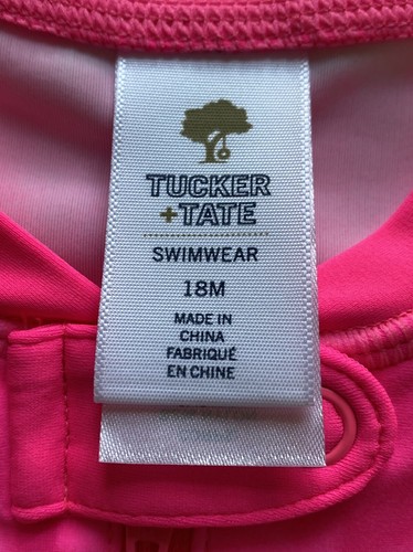 Tucker + Tate pink swim suit UPF 50+ girls sz 18 months NWT - Picture 3 of 8