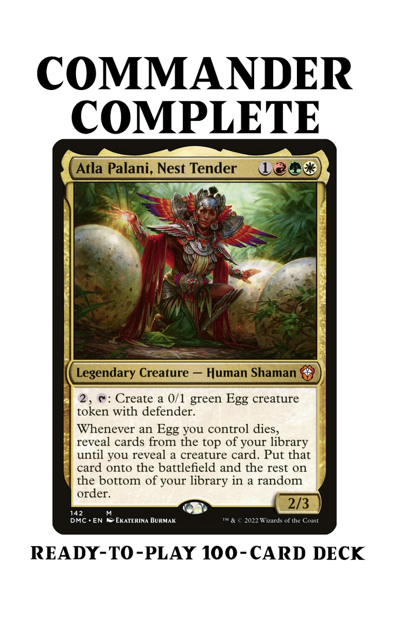 Atla Palani, Nest Tender DINOSAUR EGGS Magic MTG Custom Commander Deck