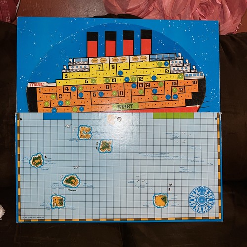 THE SINKING OF THE TITANIC Game Ideal 1976 Original Box replacement parts only - Picture 2 of 4