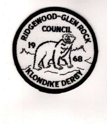 Ridgewood-Glen Rock Council, New Jersey, 1968 Klondike Derby Patch