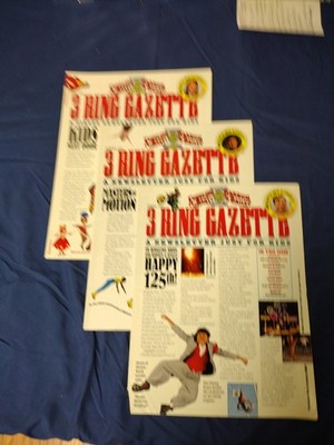 Three 3 Ring Gazettes. Ringling Bros. & Barnum And Bailey