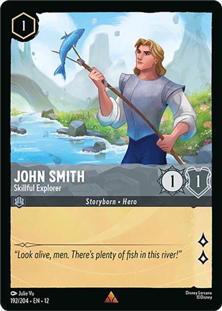 John Smith - Skillful Explorer 192/204 Rare Wilds Unknown Lorcana Cold Foil NM