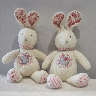 Jellycat Hase Rassel rosa Rosenknospe Hase Konvolut 2 Stück 