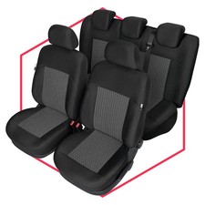 Autositzbezüge Schonbezüge Sitzbezug Set Dunkelgrau für Skoda Fabia 3 III (15-)
