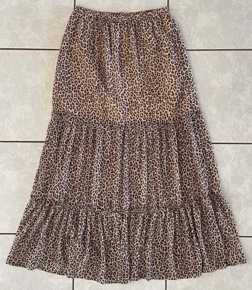Sportsgirl Animal Print Maxi Skirt Size 8 Excellent Condition 