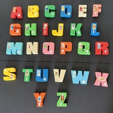 26 Vintage Tyco Sesame Street Alphabet ABC Block Letters Stacking Learning Toys