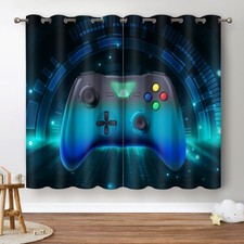 Game Controller Blackout Curtains for Kids Boys Teens Bedroom Colorful Video ...