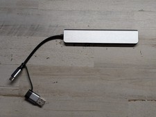 6-Port USB-C Hub 4x USB 3.0 Type-A 2x USB-C Data Adapter Silver