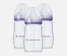 Lansinoh Baby Bottles 8 Oz 3 Count Includes Medium Flow Nipples