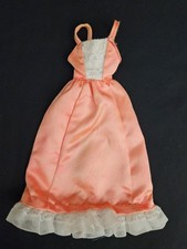 VTG 1976 Superstar Barbie Doll Coral Satin Dress Sears Exclusive 9663 HTF