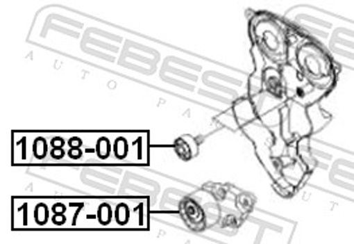 Fits FEBEST 1087-001 TENSION PULLEY