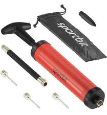 SPORTBIT Ballpump for Sports Balls - Basketball Pump Sport - Red